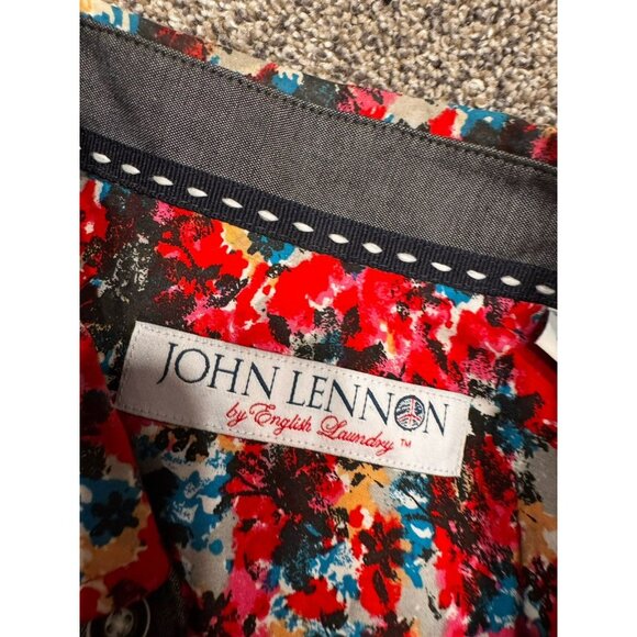 John Lennon Multicolored Button Up Long Sleeve Shirt Medium EUC - Picture 5 of 6